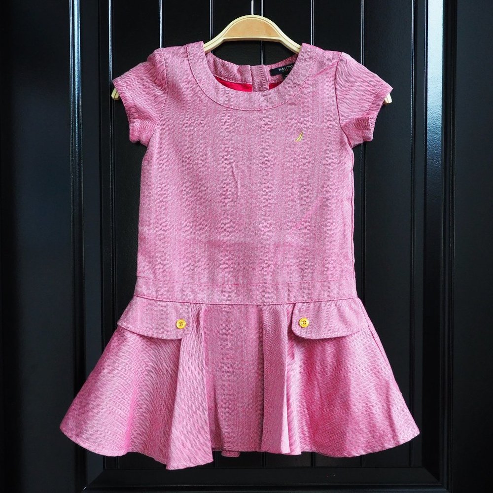 Nautica Girls Pleated Dress - L (6)
